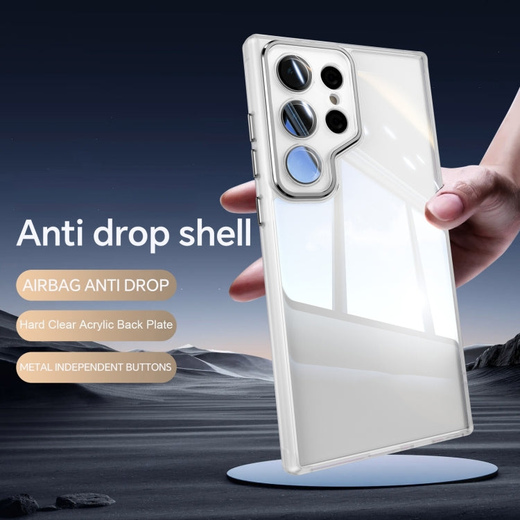 For Samsung Galaxy S25 Ultra 5G Acrylic Hybrid TPU Armor Shockproof Phone Case(Transparent) by buy2fix