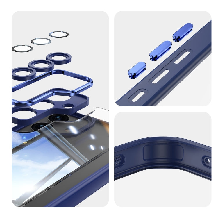 For Samsung Galaxy S25 5G Acrylic Hybrid TPU Armor Shockproof Phone Case(Blue) by buy2fix