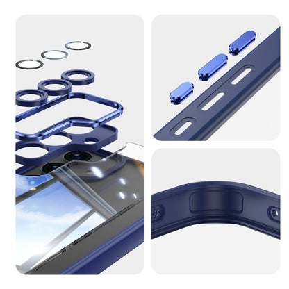 For Samsung Galaxy S25 5G Acrylic Hybrid TPU Armor Shockproof Phone Case(Blue) by buy2fix