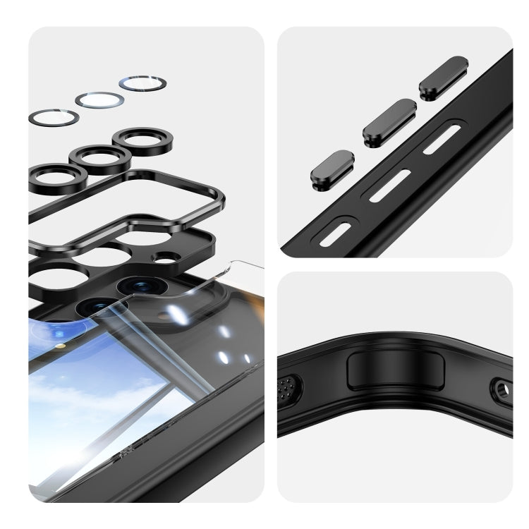 For Samsung Galaxy S25+ 5G Acrylic Hybrid TPU Armor Shockproof Phone Case(Black) by buy2fix