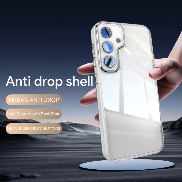 For Samsung Galaxy S25+ 5G Acrylic Hybrid TPU Armor Shockproof Phone Case(Transparent) by buy2fix