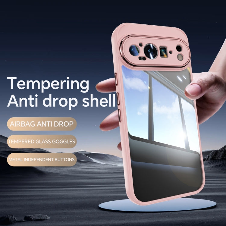 For Google Pixel 9 Acrylic Hybrid TPU Armor Shockproof Phone Case(Pink) by buy2fix