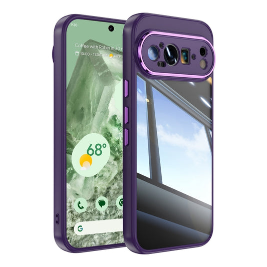For Google Pixel 9 Pro XL Acrylic Hybrid TPU Armor Shockproof Phone Case(Purple) by buy2fix