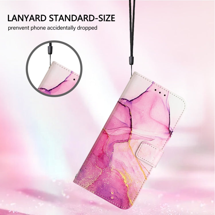 For Tecno Spark Go 2024 / Spark 20C PT003 Marble Pattern Flip Leather Phone Case(Pink Purple Gold) by buy2fix