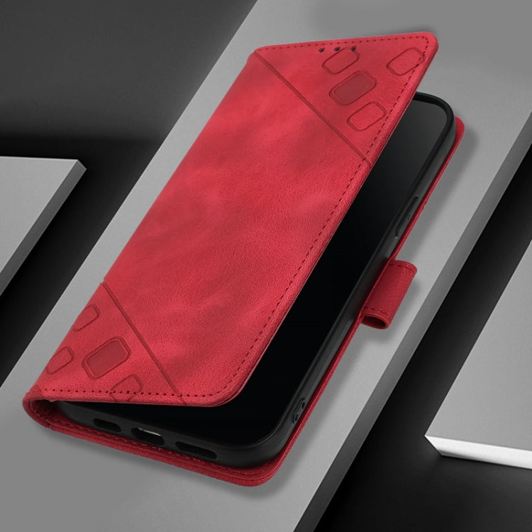 For Tecno Spark Go 2024 / Spark 20C Skin Feel Embossed Leather Phone Case(Red) by buy2fix