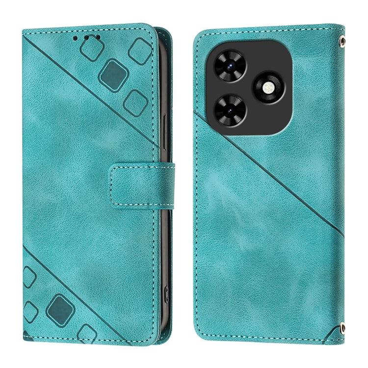 For Tecno Spark Go 2024 / Spark 20C Skin Feel Embossed Leather Phone Case(Green) by buy2fix