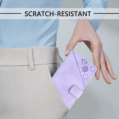 For Tecno Spark Go 2024 / Spark 20C Skin Feel Embossed Leather Phone Case(Light Purple) by buy2fix