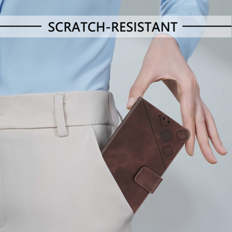 For Tecno Spark Go 2024 / Spark 20C Skin Feel Embossed Leather Phone Case(Brown) by buy2fix