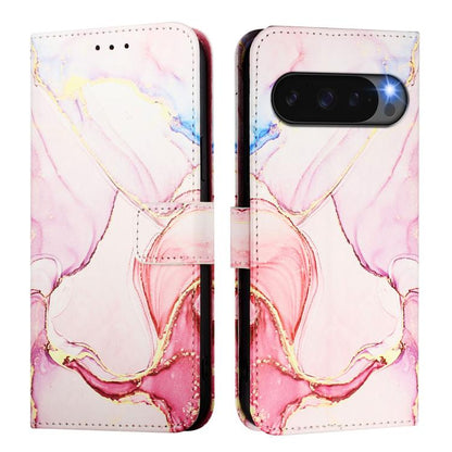 For Google Pixel 10 Pro XL PT003 Marble Pattern Flip Leather Phone Case(Rose Gold) - Google Cases by buy2fix | Online Shopping UK | buy2fix