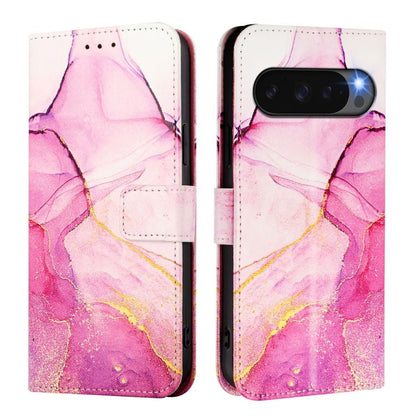 For Google Pixel 10 / 10 Pro PT003 Marble Pattern Flip Leather Phone Case(Pink Purple Gold) - Google Cases by buy2fix | Online Shopping UK | buy2fix