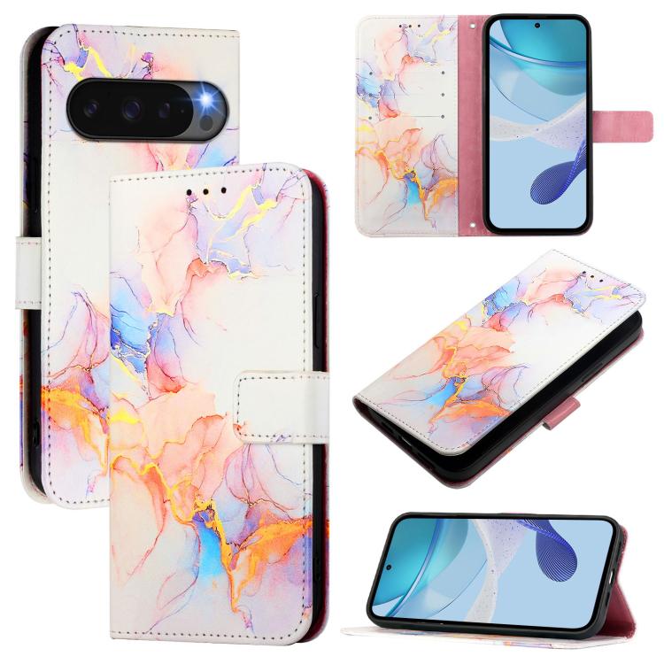 For Google Pixel 10 / 10 Pro PT003 Marble Pattern Flip Leather Phone Case(Galaxy Marble White) - Google Cases by buy2fix | Online Shopping UK | buy2fix
