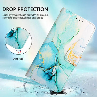 For Google Pixel 10 / 10 Pro PT003 Marble Pattern Flip Leather Phone Case(Green) - Google Cases by buy2fix | Online Shopping UK | buy2fix