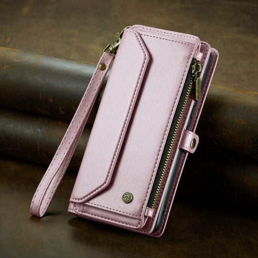 For Google Pixel 7a CaseMe C36 Card Slots Zipper Wallet RFID Anti-theft Leather Phone Case(Pink) - Google Cases by CaseMe | Online Shopping UK | buy2fix