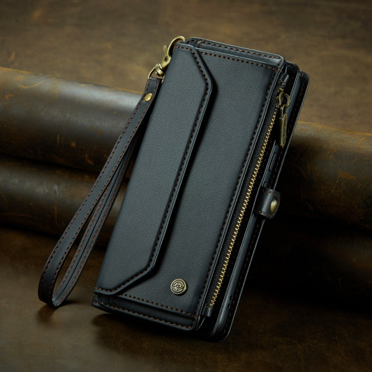 For Google Pixel 8 CaseMe C36 Card Slots Zipper Wallet RFID Anti-theft Leather Phone Case(Black) - Google Cases by CaseMe | Online Shopping UK | buy2fix