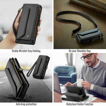 For Google Pixel 8 CaseMe C36 Card Slots Zipper Wallet RFID Anti-theft Leather Phone Case(Black) - Google Cases by CaseMe | Online Shopping UK | buy2fix