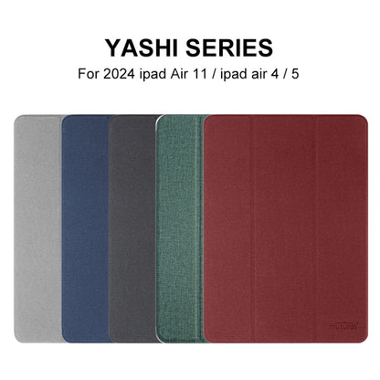 For iPad Pro 11 2025 / 2024 Mutural YASHI Series Tablet Leather Smart Case(Green) by Mutural