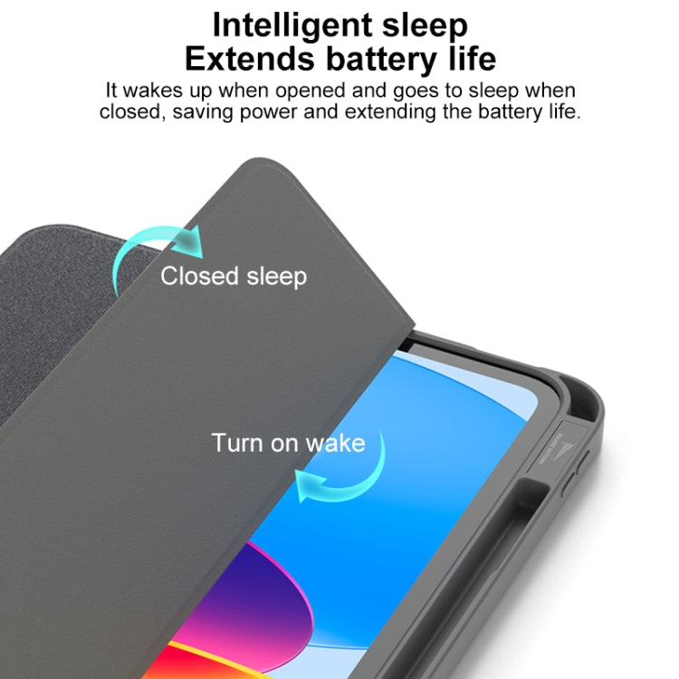 For iPad Pro 11 2025 / 2024 Mutural YASHI Series Tablet Leather Smart Case(Grey) by Mutural