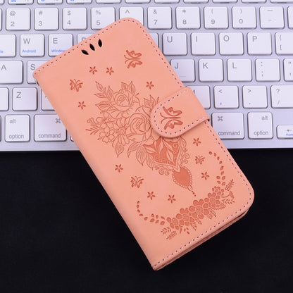 For iPhone 16e Butterfly Rose Embossed Leather Phone Case(Pink) by buy2fix