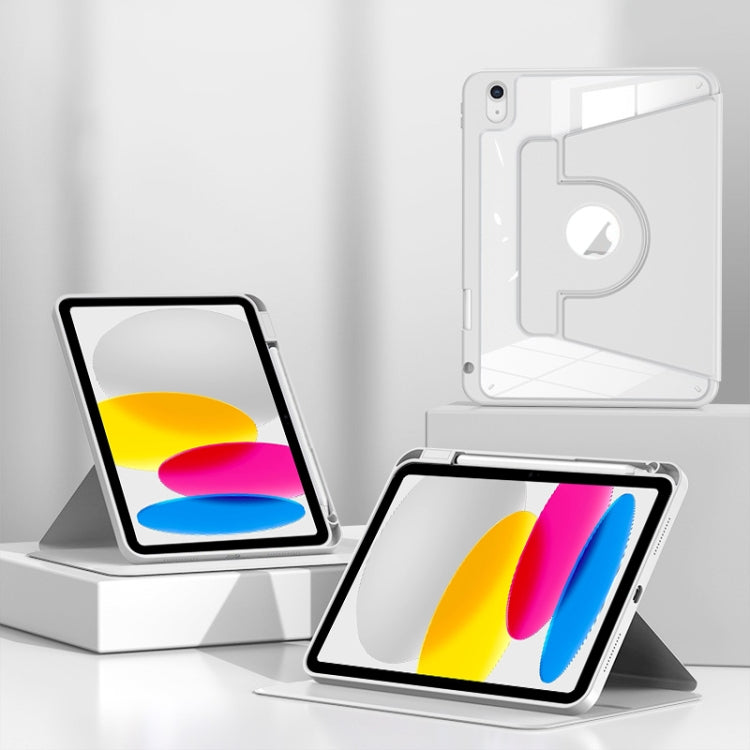 For iPad 2025 / 2022 Magnetic Split Leather Smart Tablet Case with Pen Slot(White) - iPad 2025 / 2022 Cases by buy2fix | Online Shopping UK | buy2fix