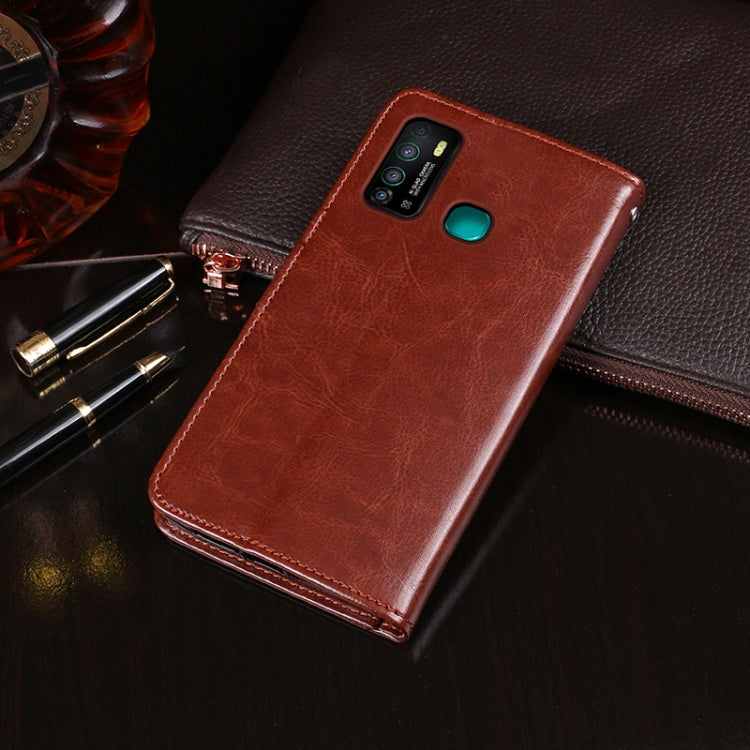 For Infinix Hot 9 idewei Crazy Horse Texture Horizontal Flip Leather Case with Holder & Card Slots & Wallet(Brown) - Infinix Cases by idewei | Online Shopping UK | buy2fix