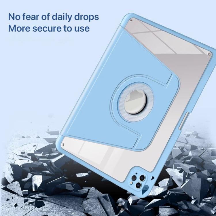 For iPad Air 13 2024 Magnetic Split Leather Smart Tablet Case with Pen Slot(Sky Blue) - iPad Air 13 2025 / 2024 Cases by buy2fix | Online Shopping UK | buy2fix