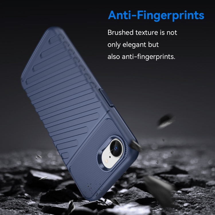 For iPhone 16e Thunderbolt Shockproof Soft TPU Phone Case(Blue) by buy2fix