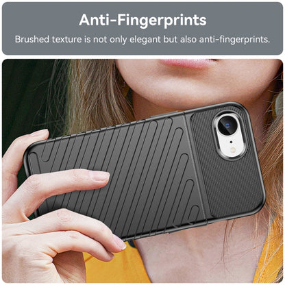 For iPhone 16e Thunderbolt Shockproof Soft TPU Phone Case(Black) by buy2fix