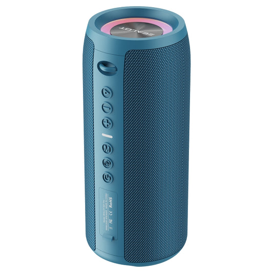 Zealot S51 Pro Shocking Bass Bluetooth Speaker with Colorful Light(Blue) - Desktop Speaker by ZEALOT | Online Shopping UK | buy2fix