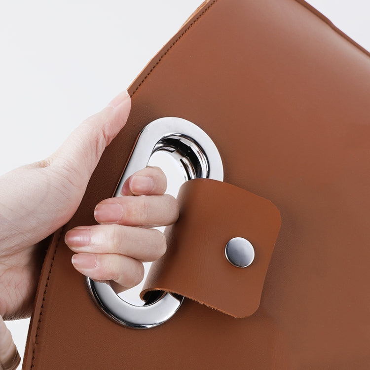 Waterproof PU Laptop Handbag Inner Bag for 12-14 inch Laptop(Brown) by buy2fix