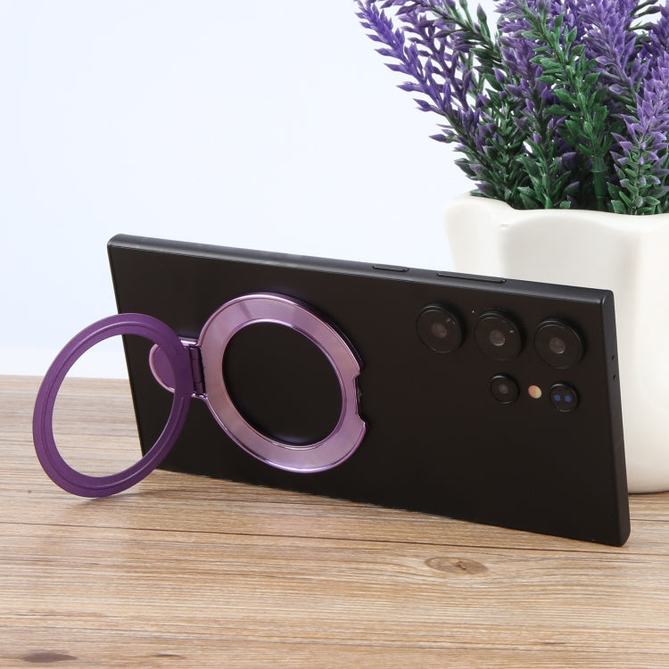 Metal Folding Desktop Phone Bracket(Dark Purple) - Ring Holder by buy2fix | Online Shopping UK | buy2fix