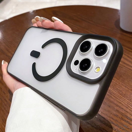 For iPhone 16 Pro Max Dual-Side Frosted MagSafe Clear Phone Case(Black) by buy2fix