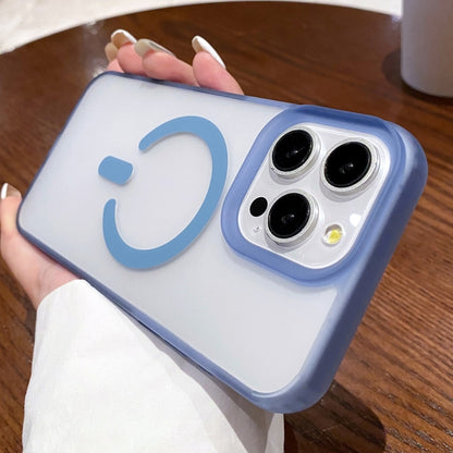 For iPhone 16 Pro Dual-Side Frosted MagSafe Clear Phone Case(Blue) by buy2fix