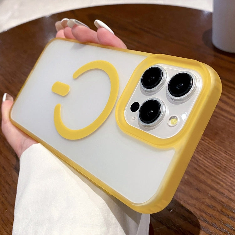 For iPhone 16 Pro Dual-Side Frosted MagSafe Clear Phone Case(Yellow) by buy2fix