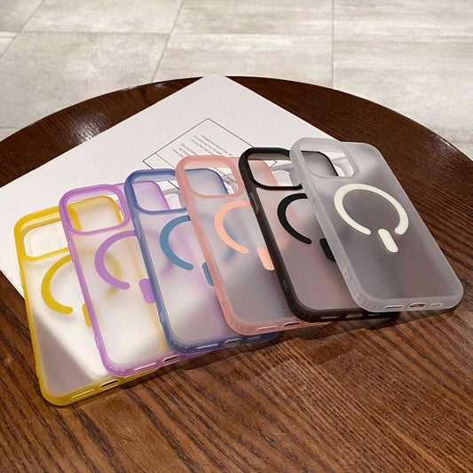For iPhone 11 Dual-Side Frosted MagSafe Clear Phone Case(Purple) by buy2fix