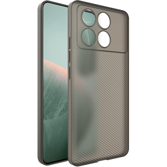 For Xiaomi Redmi K70E 5G imak 0.7mm Ultra Thin Ripple Texture Phone Case(Transparent Black) - Xiaomi Cases by imak | Online Shopping UK | buy2fix