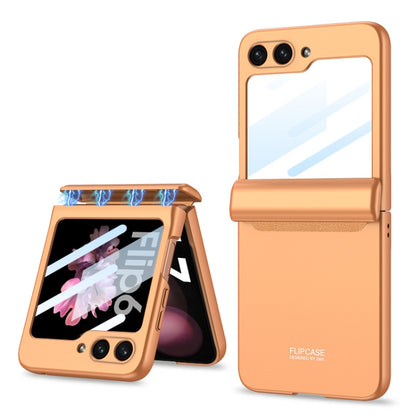 For Samsung Galaxy Z Flip6 / Flip7 FE GKK Integrated Magnetic Full Coverage Folding Phone Case(Orange) - Galaxy Z Flip6 5G Cases by GKK | Online Shopping UK | buy2fix
