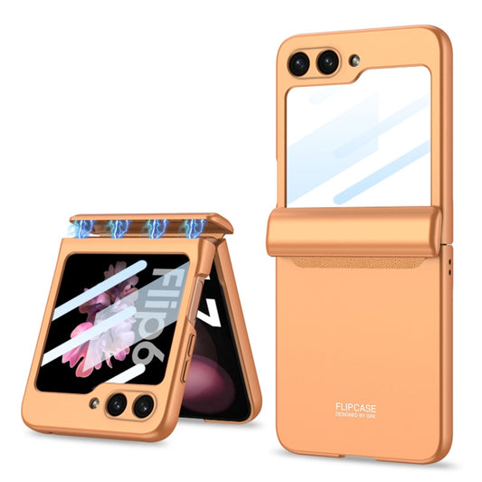 For Samsung Galaxy Z Flip6 / Flip7 FE GKK Integrated Magnetic Full Coverage Folding Phone Case(Orange) - Galaxy Z Flip6 5G Cases by GKK | Online Shopping UK | buy2fix
