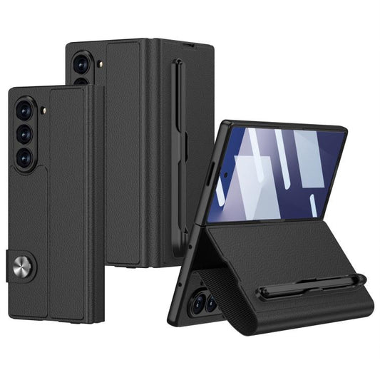 For Samsung Galaxy Z Fold7 5G GKK Integrated Flip Leather Case with Pen Slotm, Stylus Not Included(Black) - Galaxy Z Fold7 5G Cases by GKK | Online Shopping UK | buy2fix