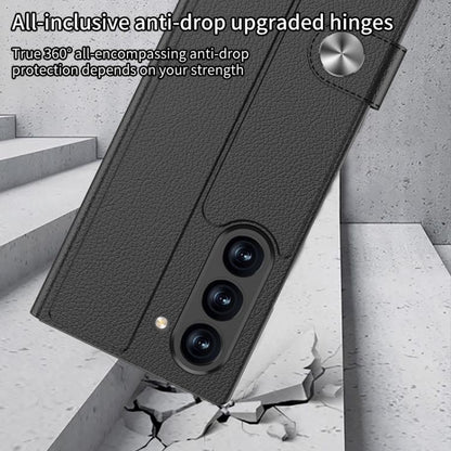 For Samsung Galaxy Z Fold7 5G GKK Integrated Flip Leather Case with Pen Slotm, Stylus Not Included(Titanium Grey) - Galaxy Z Fold7 5G Cases by GKK | Online Shopping UK | buy2fix