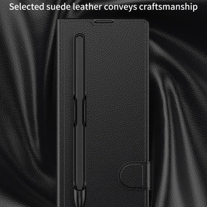 For Samsung Galaxy Z Fold7 5G GKK Integrated Flip Leather Case with Pen Slotm, Stylus Not Included(Silver) - Galaxy Z Fold7 5G Cases by GKK | Online Shopping UK | buy2fix