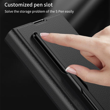 For Samsung Galaxy Z Fold7 5G GKK Integrated Flip Leather Case with Pen Slotm, Stylus Not Included(Green) - Galaxy Z Fold7 5G Cases by GKK | Online Shopping UK | buy2fix