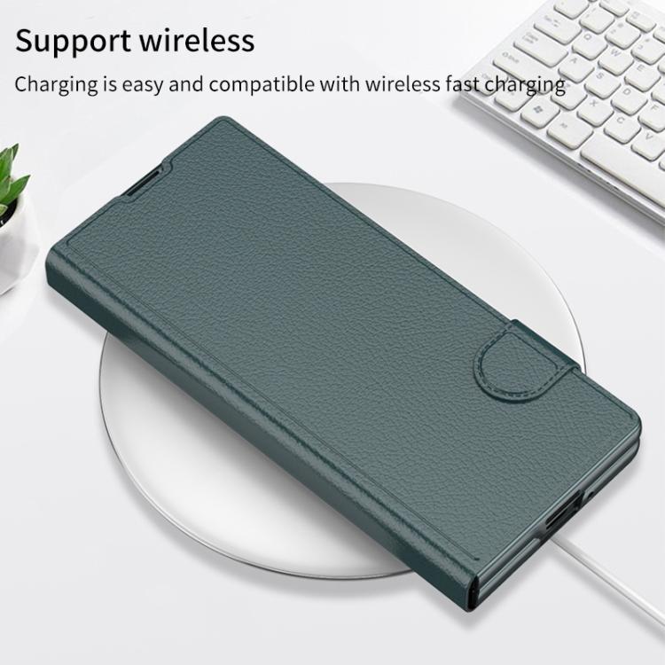 For Samsung Galaxy Z Fold7 5G GKK Integrated Flip Leather Case with Pen Slotm, Stylus Not Included(Silver) - Galaxy Z Fold7 5G Cases by GKK | Online Shopping UK | buy2fix