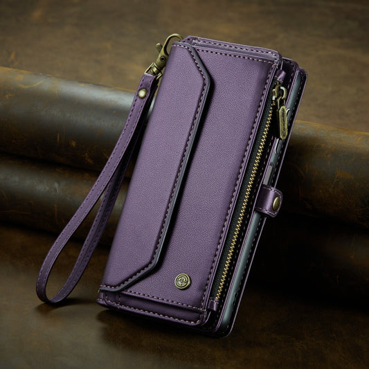 For Samsung Galaxy A14 5G / 4G CaseMe C36 Card Slots Zipper Wallet RFID Anti-theft Leather Phone Case(Purple) by CaseMe