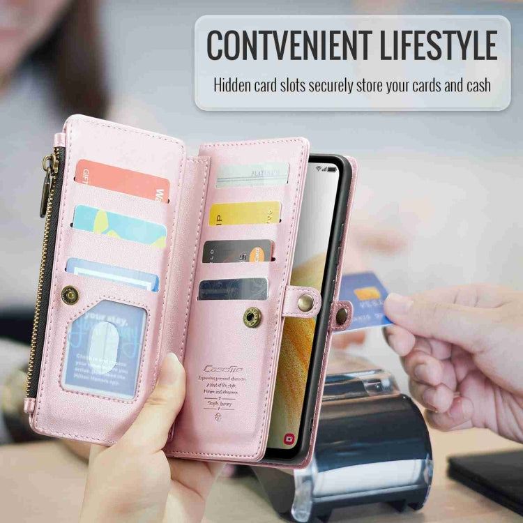 For Samsung Galaxy A33 5G CaseMe C36 Card Slots Zipper Wallet RFID Anti-theft Leather Phone Case(Pink) by CaseMe