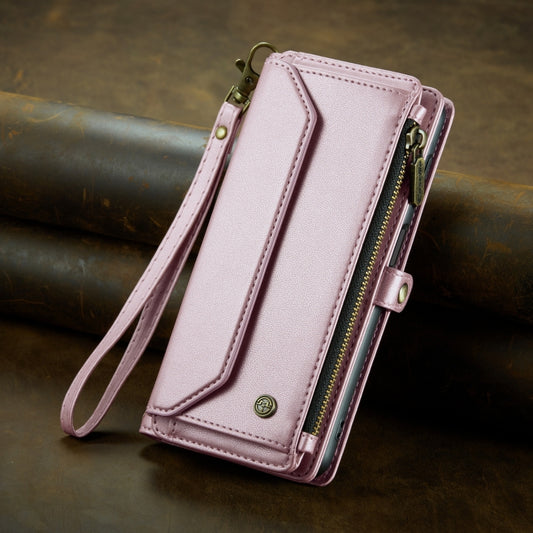 For Samsung Galaxy S10+ CaseMe C36 Card Slots Zipper Wallet RFID Anti-theft Leather Phone Case(Pink) by CaseMe