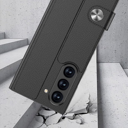 For Samsung Galaxy Z Fold6 GKK Integrated Flip Leather Phone Case(Grey) by GKK