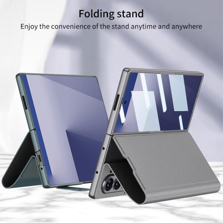 For Samsung Galaxy Z Fold7 5G GKK Integrated Flip Leather Phone Case(Grey) - Galaxy Z Fold7 5G Cases by GKK | Online Shopping UK | buy2fix