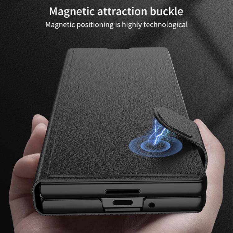 For Samsung Galaxy Z Fold7 5G GKK Integrated Flip Leather Phone Case(Grey) - Galaxy Z Fold7 5G Cases by GKK | Online Shopping UK | buy2fix