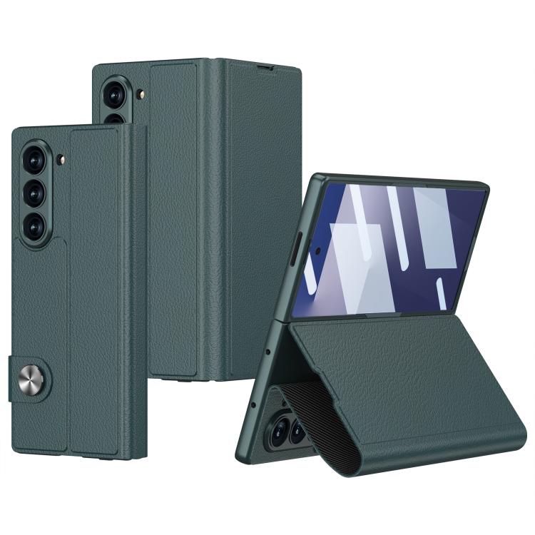 For Samsung Galaxy Z Fold7 5G GKK Integrated Flip Leather Phone Case(Green) - Galaxy Z Fold7 5G Cases by GKK | Online Shopping UK | buy2fix