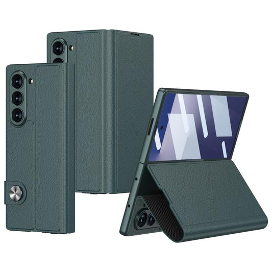 For Samsung Galaxy Z Fold7 5G GKK Integrated Flip Leather Phone Case(Green) - Galaxy Z Fold7 5G Cases by GKK | Online Shopping UK | buy2fix